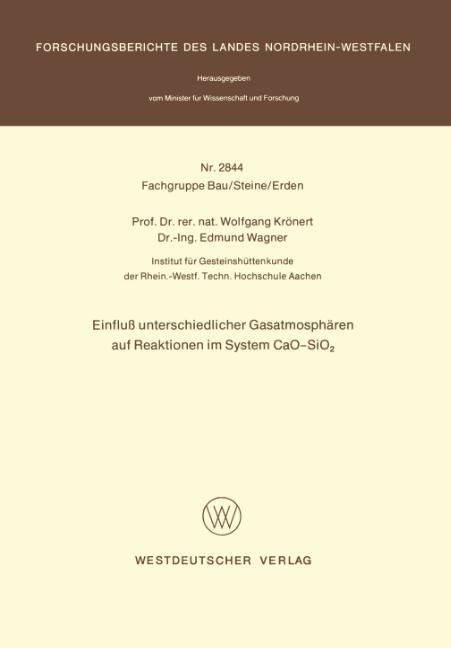 Einfluß unterschiedlicher Gasatmosphären auf Reaktionen im System CaO-SiO2