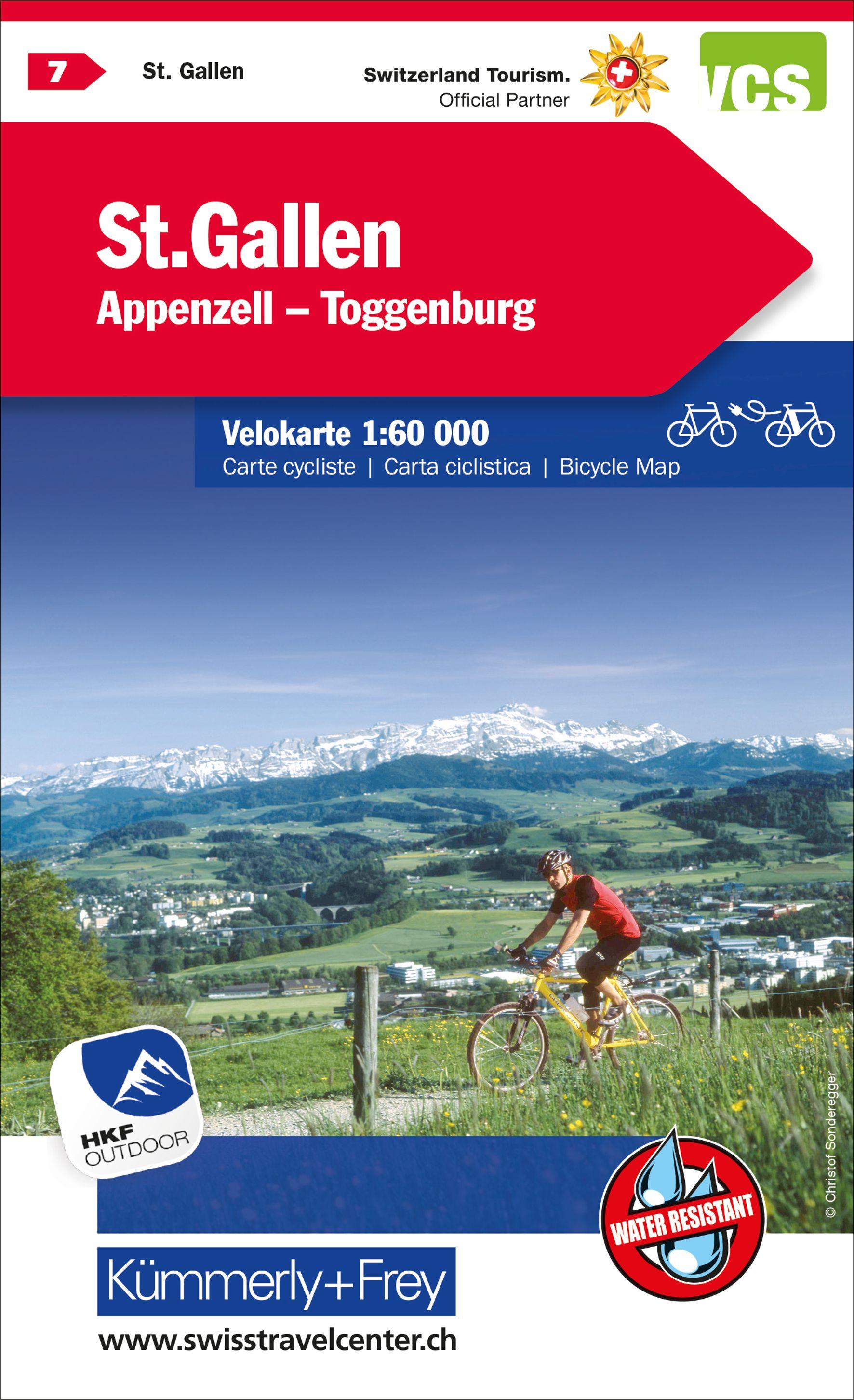 Radwanderkarte St. Gallen - Appenzell - Toggenburg mit Ortsindex (7)