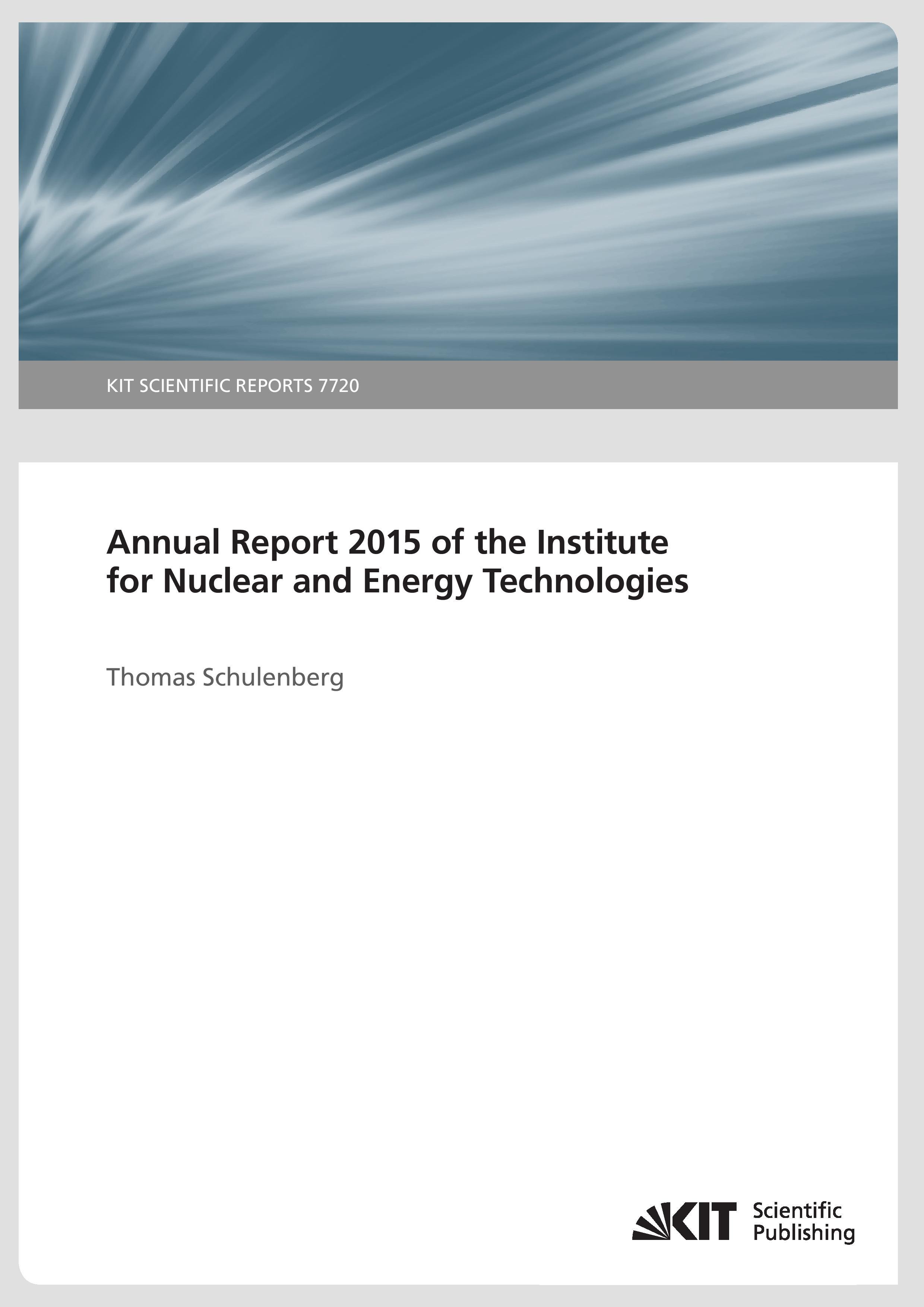 Annual Report 2015 of the Institute for Nuclear and Energy Technologies