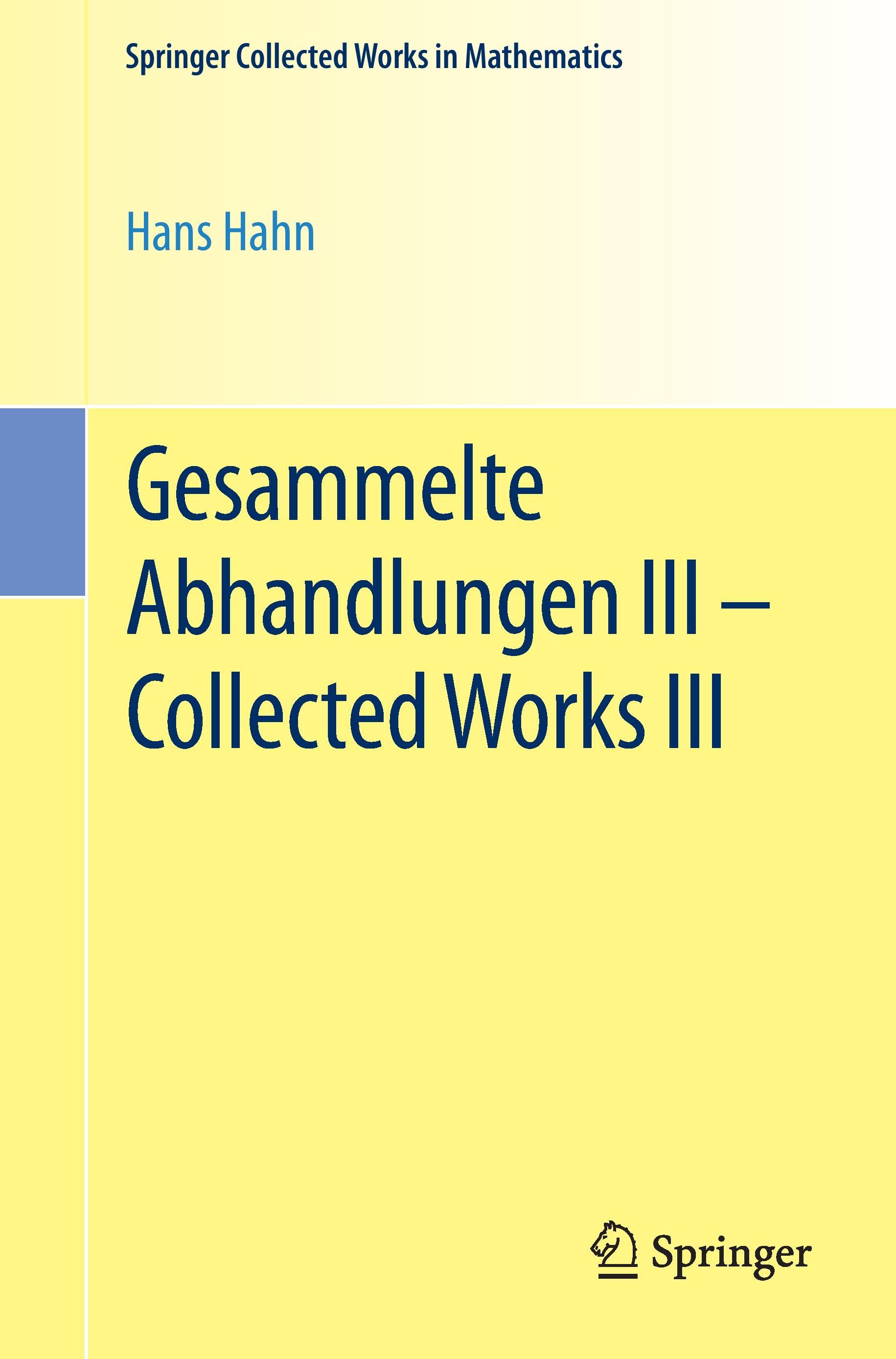 Gesammelte Abhandlungen III - Collected Works III