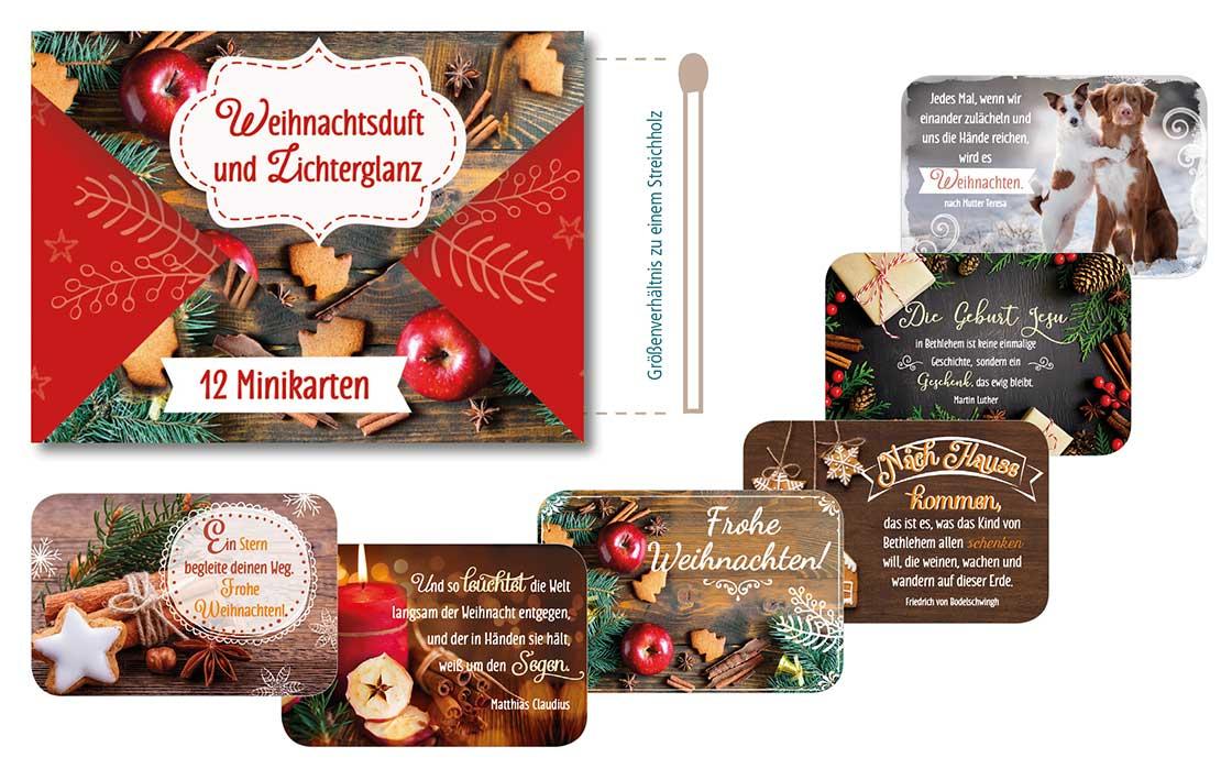 Weihnachtduft und Lichterglanz. 12 Minikarten