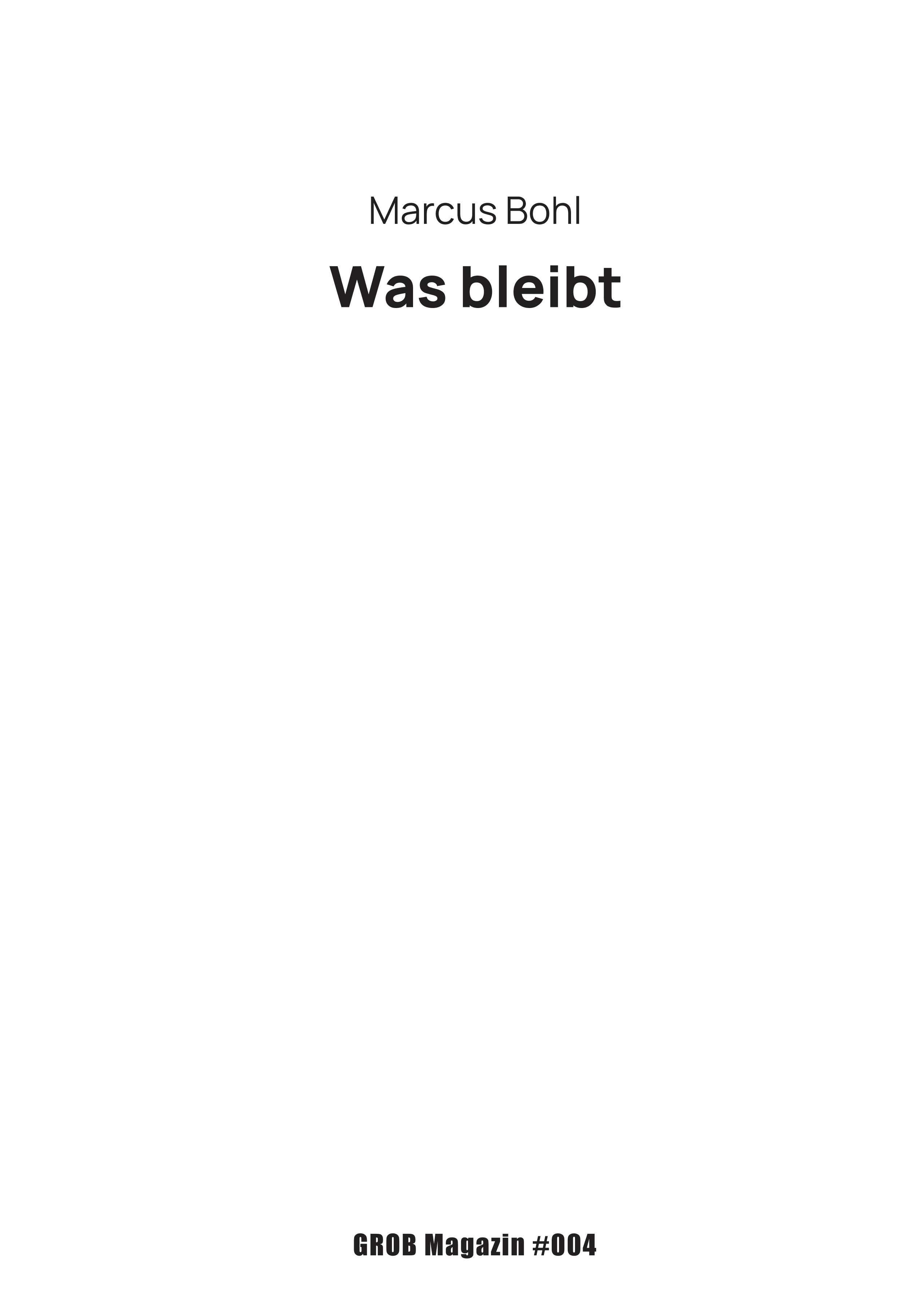 Was bleibt