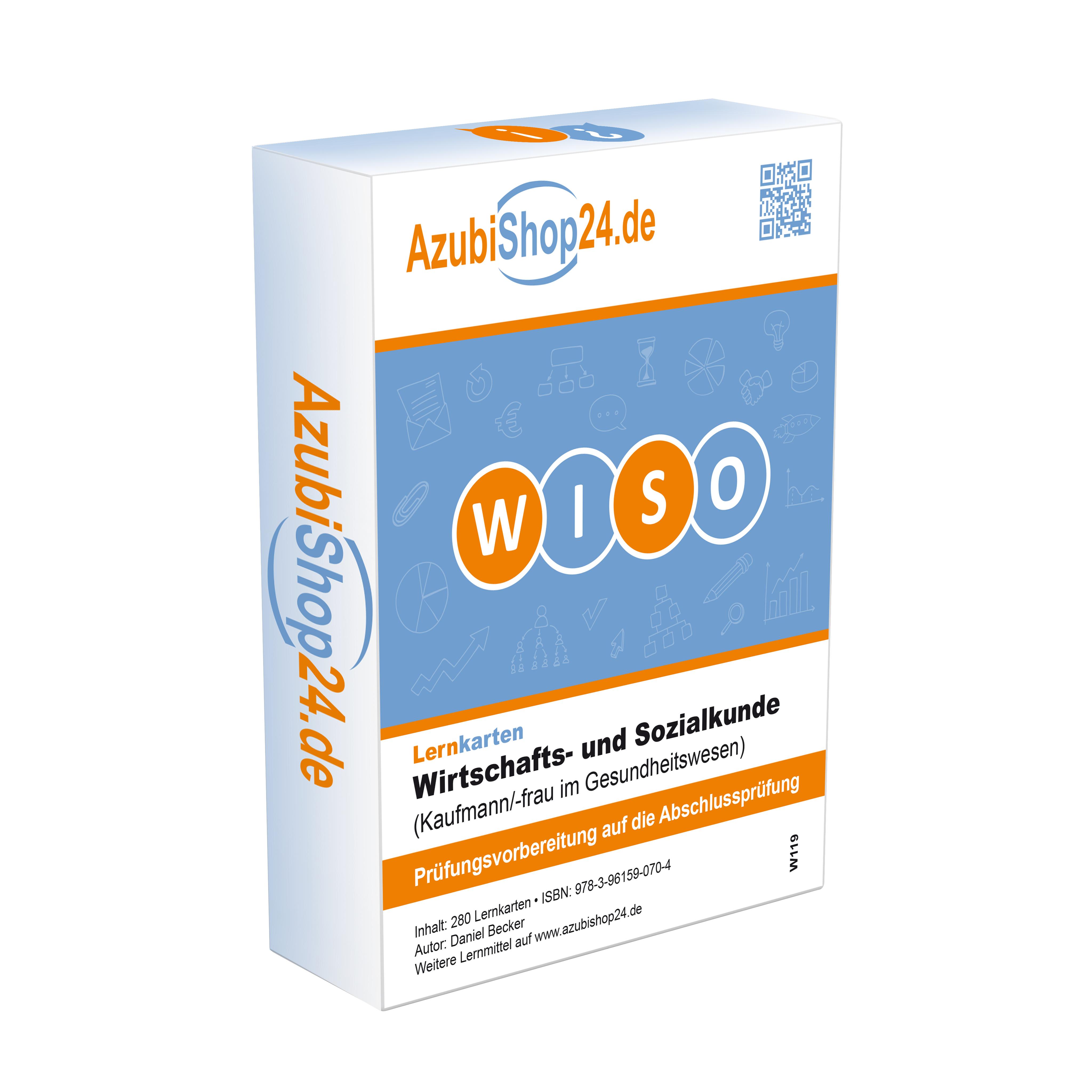 AzubiShop24.de Lernkarten ADD-ON WISO Wirtschafts- und Sozialkunde (Kaufmann/-frau im Gesundheitswesen)