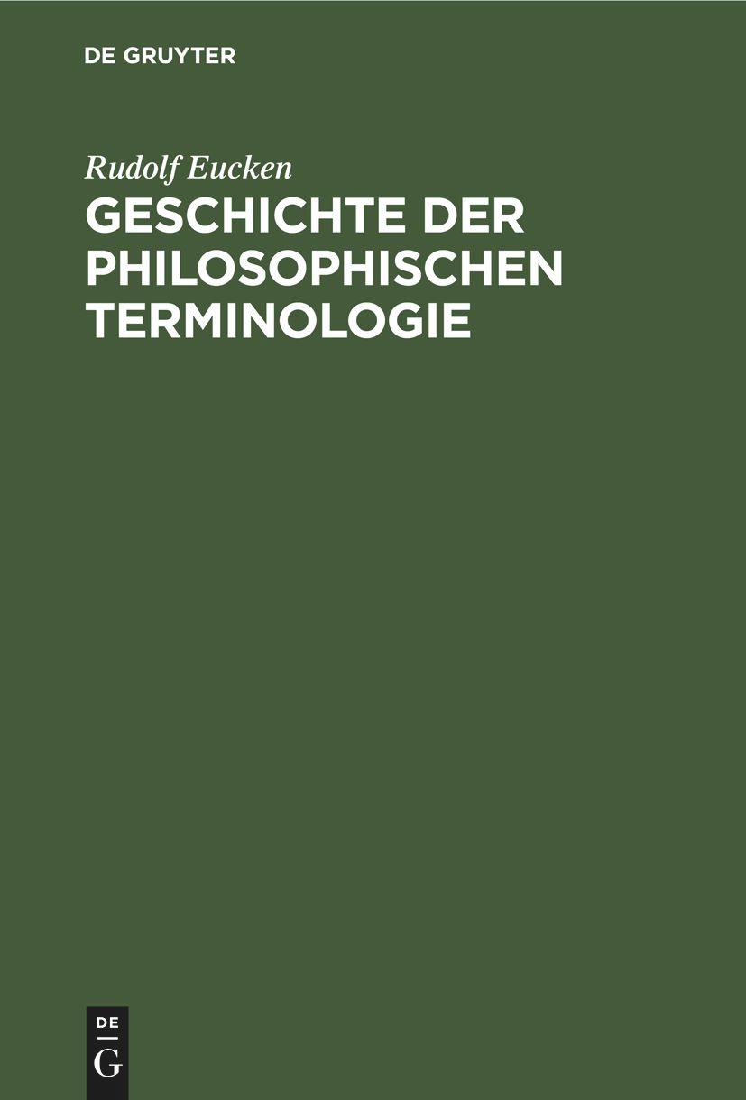 Geschichte der Philosophischen Terminologie