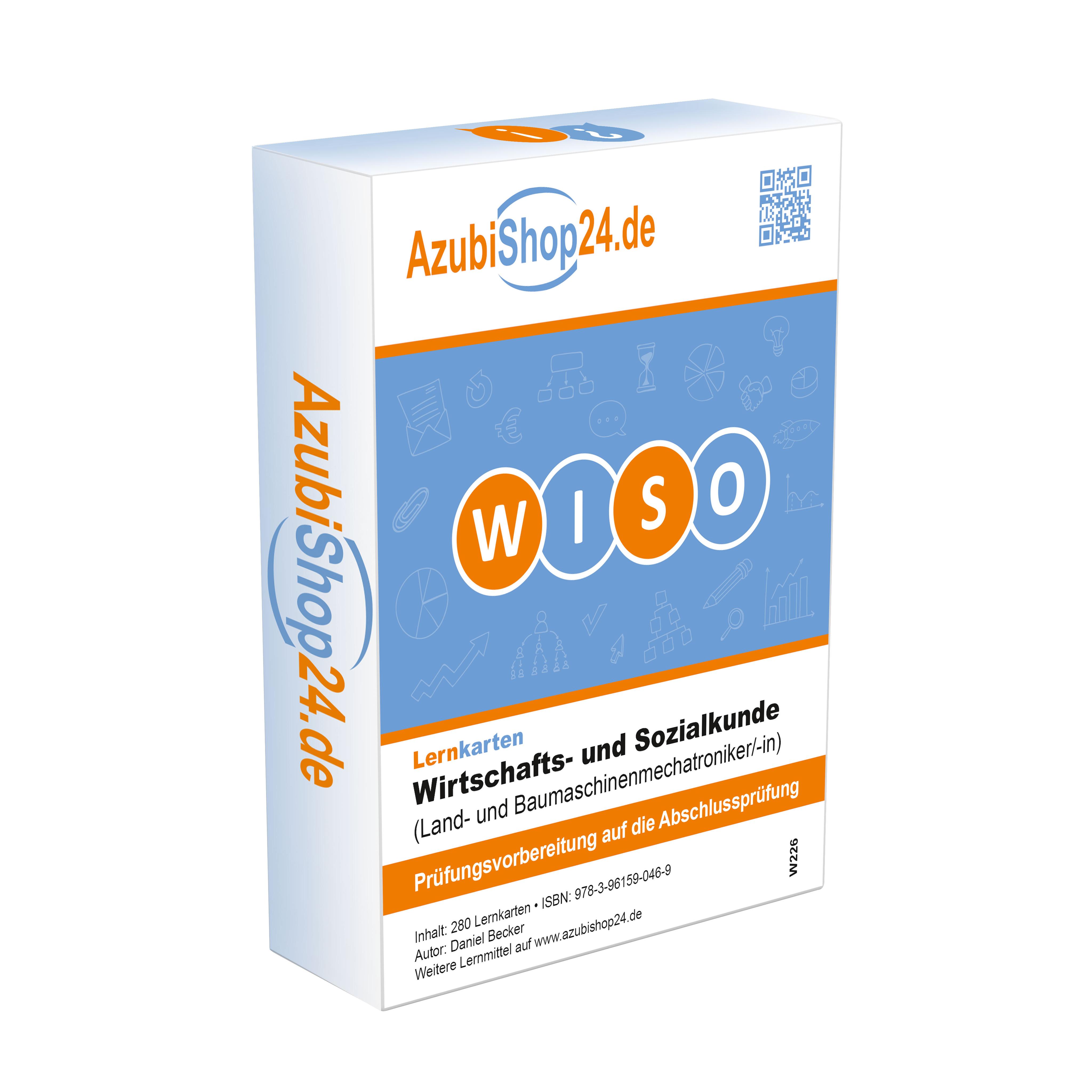 AzubiShop24.de Lernkarten Wirtschafts- und Sozialkunde (Land- und Baumaschinenmechatroniker/in). Wiso Prüfungsvorbereitung