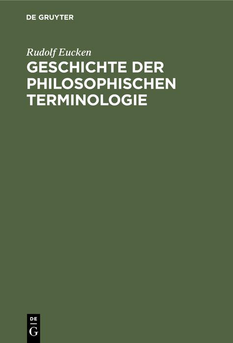 Geschichte der philosophischen Terminologie