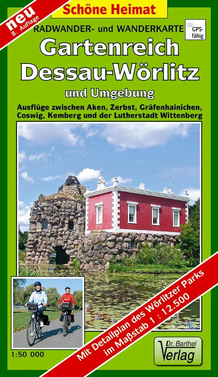 Gartenreich Dessau-Wörlitz und Umgebung 1 : 50 000. Radwander- und Wanderkarte  LZ bis 2027