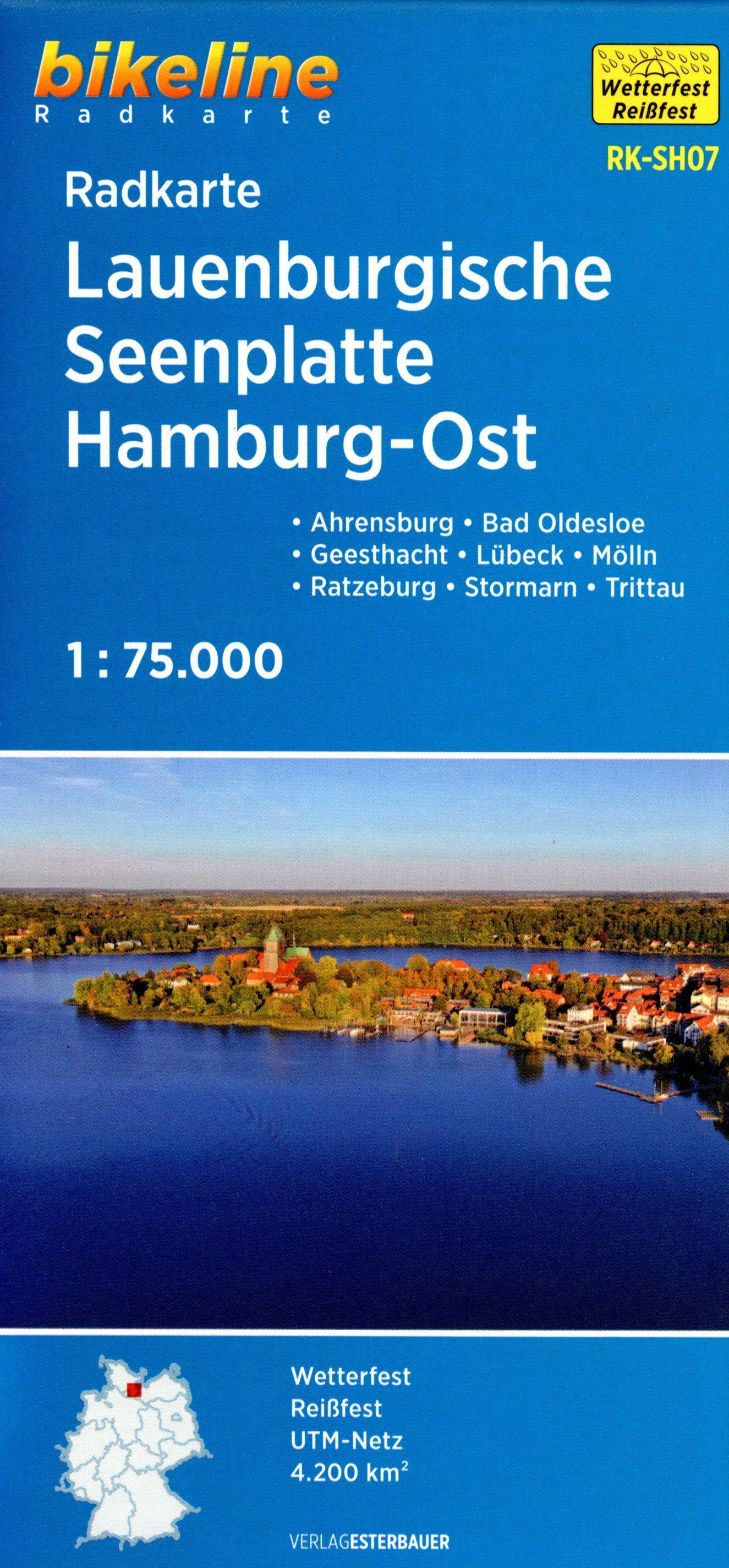 Radkarte Lauenburgische Seenplatte Hamburg Ost (RK-SH07)