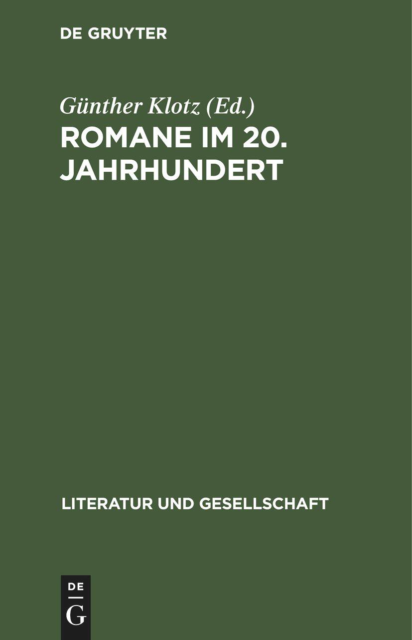 Romane im 20. Jahrhundert