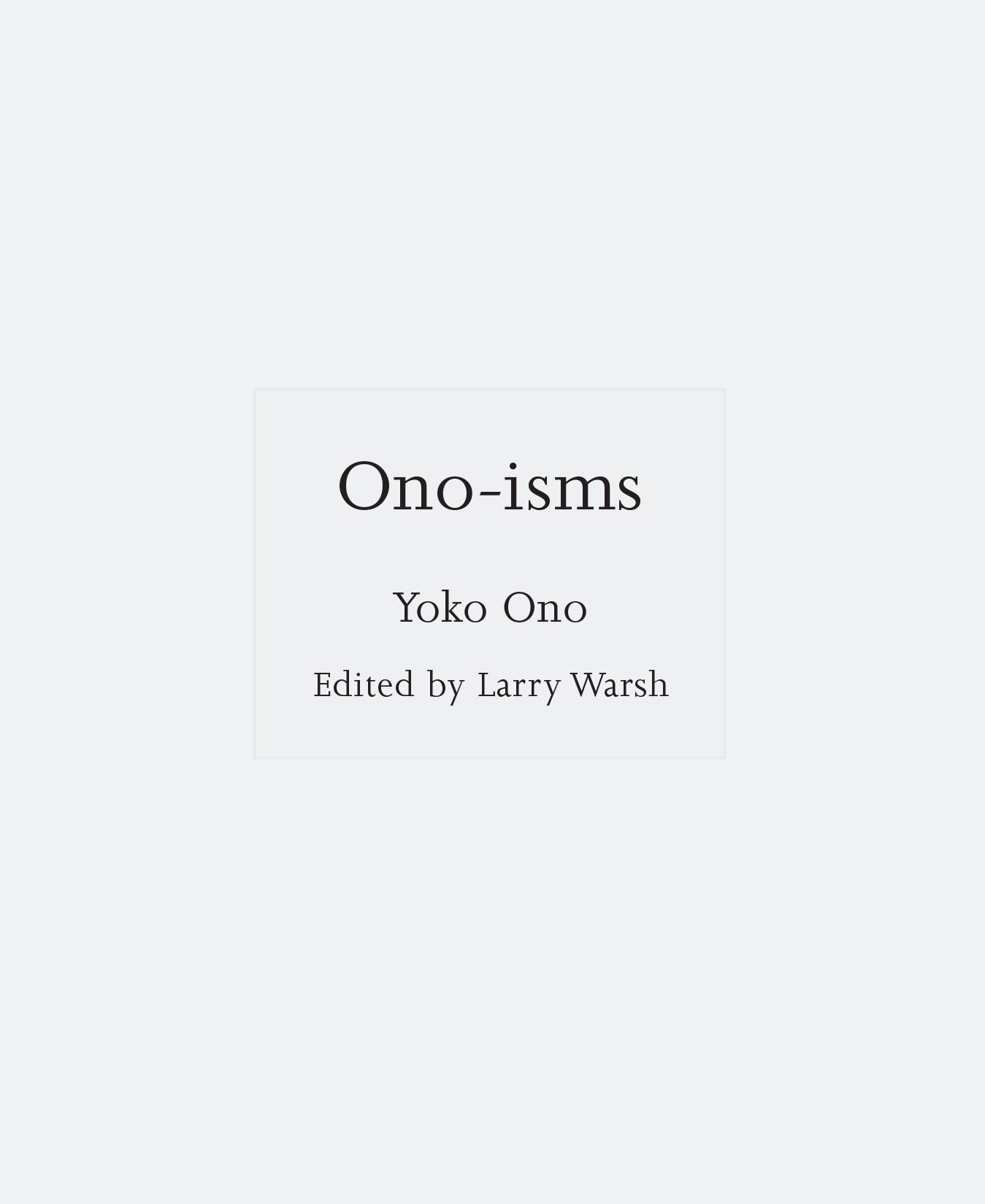 Ono-isms