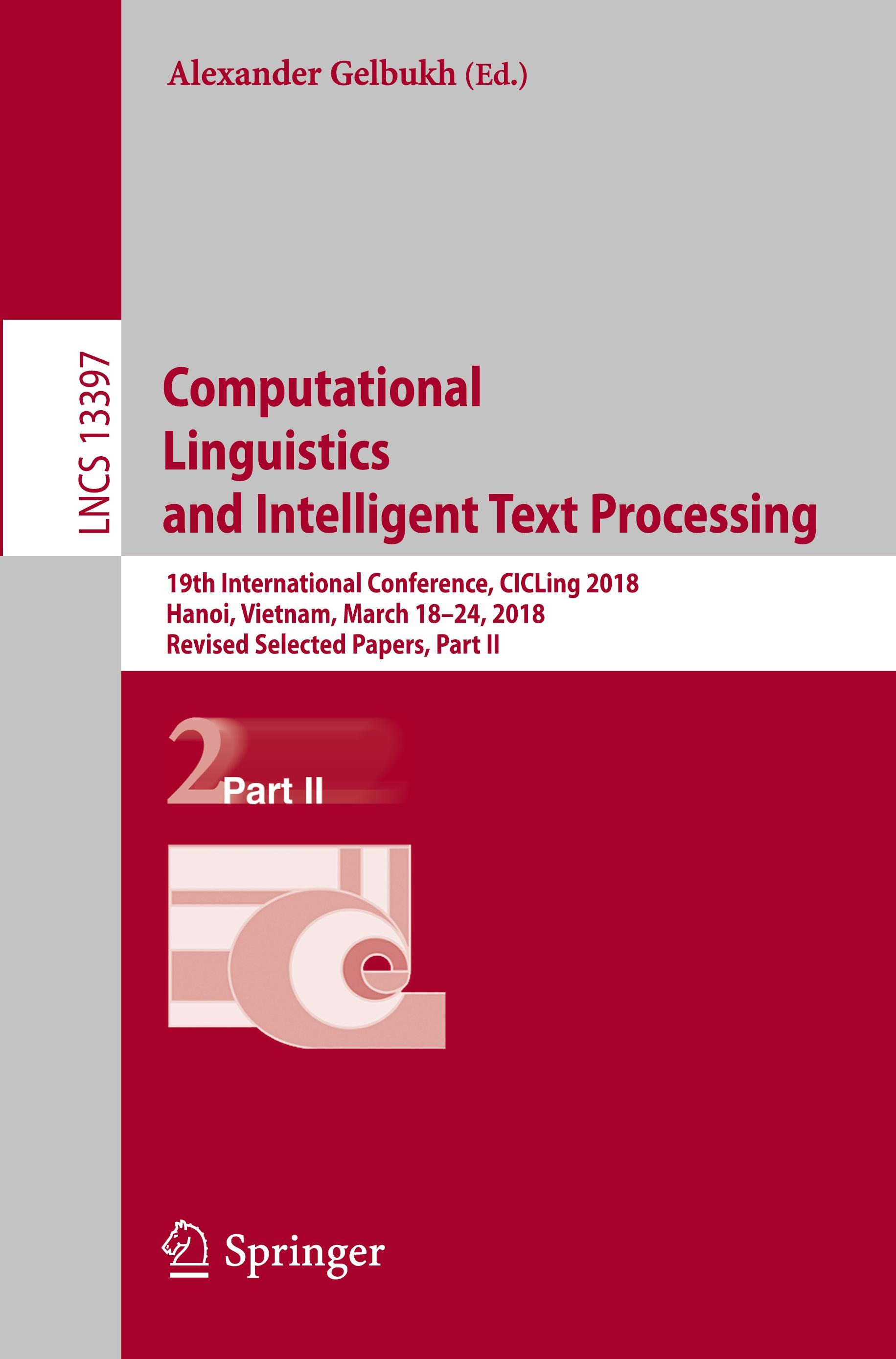 Computational Linguistics and Intelligent Text Processing