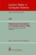 Mathematical Foundations of Computer Science 1986