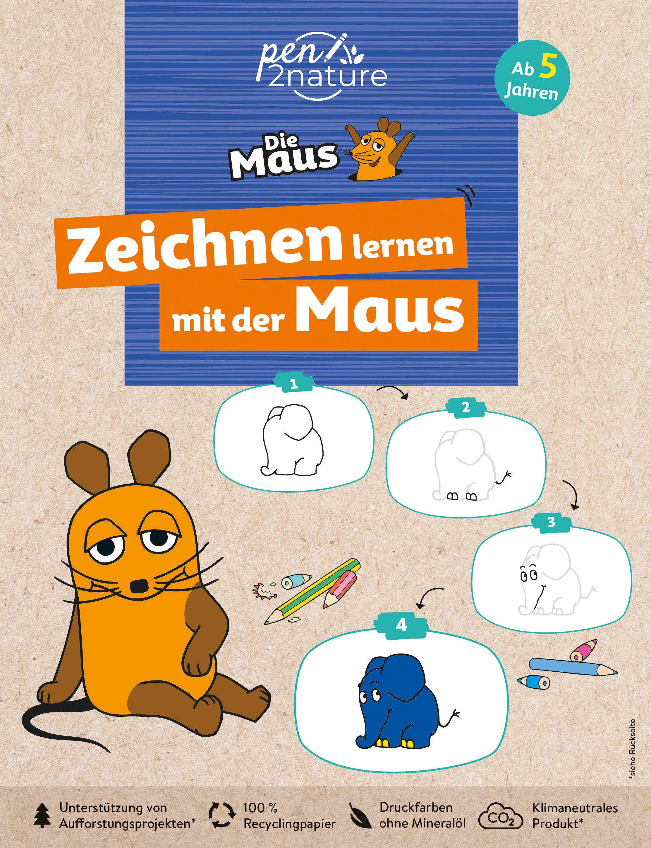 Zeichnen lernen mit der Maus. Zeichenschule für Kinder ab 5 Jahren