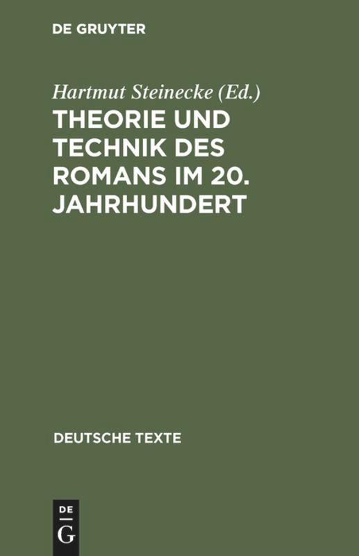 Theorie und Technik des Romans im 20. Jahrhundert