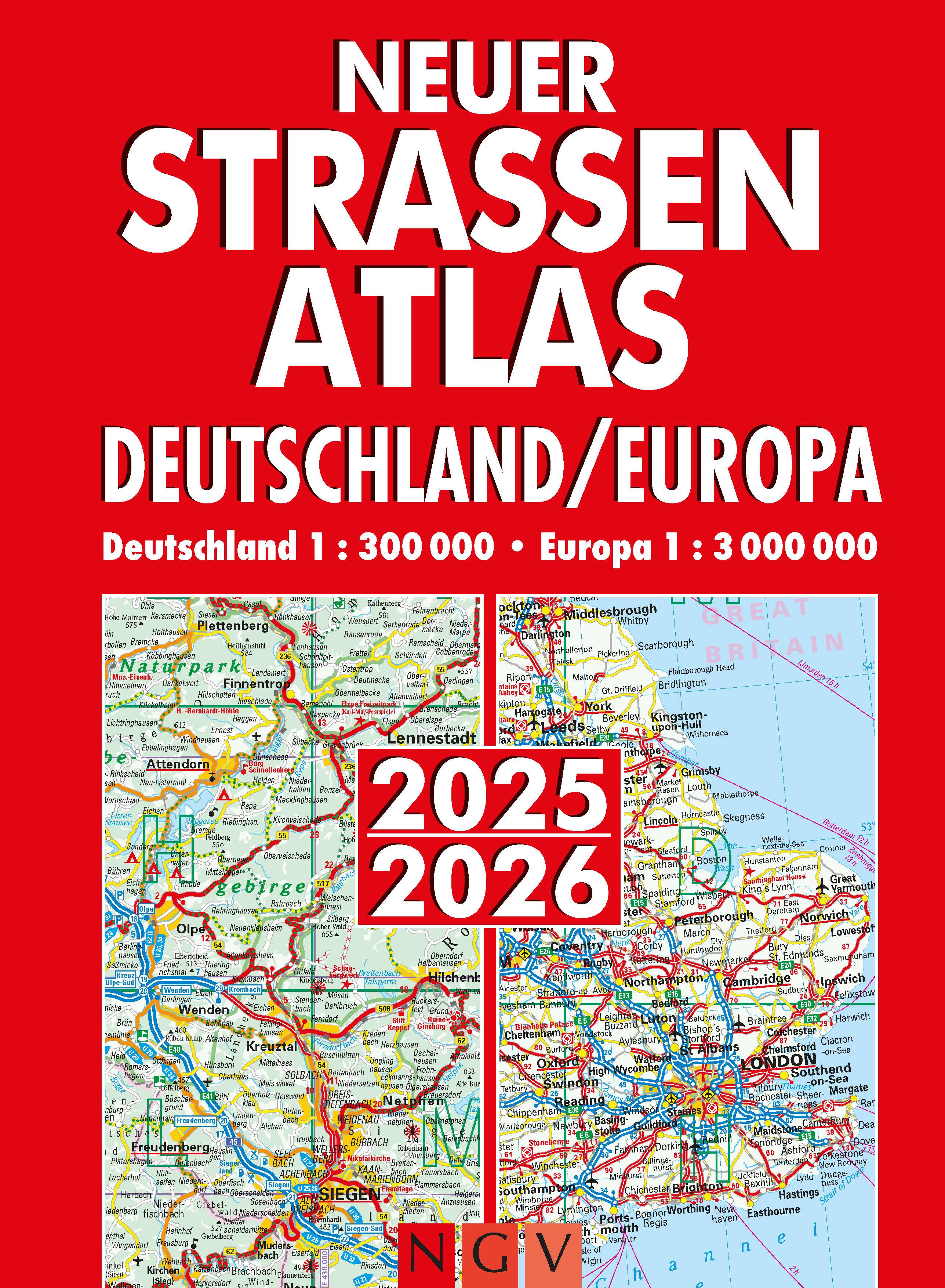 Neuer Straßenatlas Deutschland/Europa 2025/2026