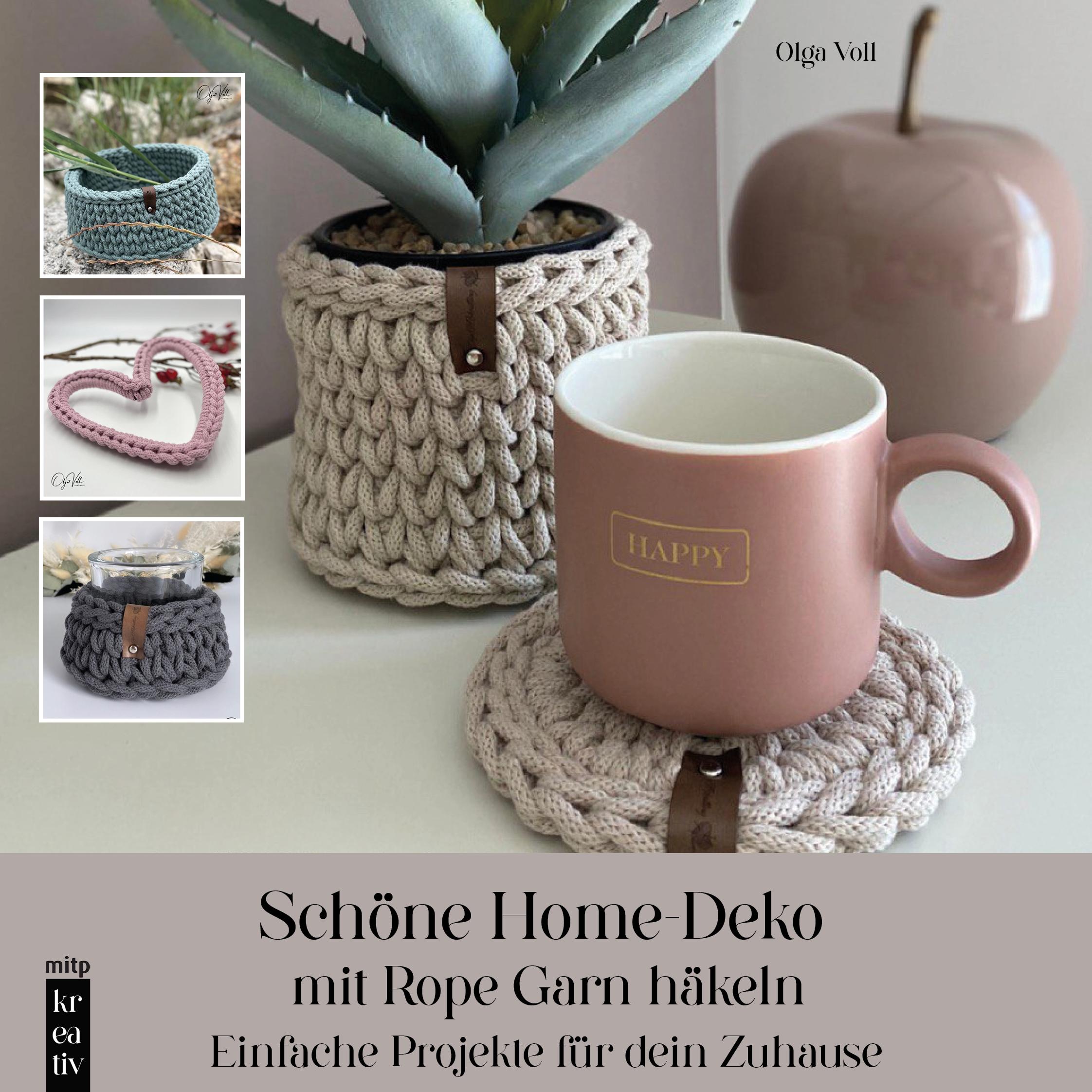 Schöne Home-Deko mit Rope Garn häkeln