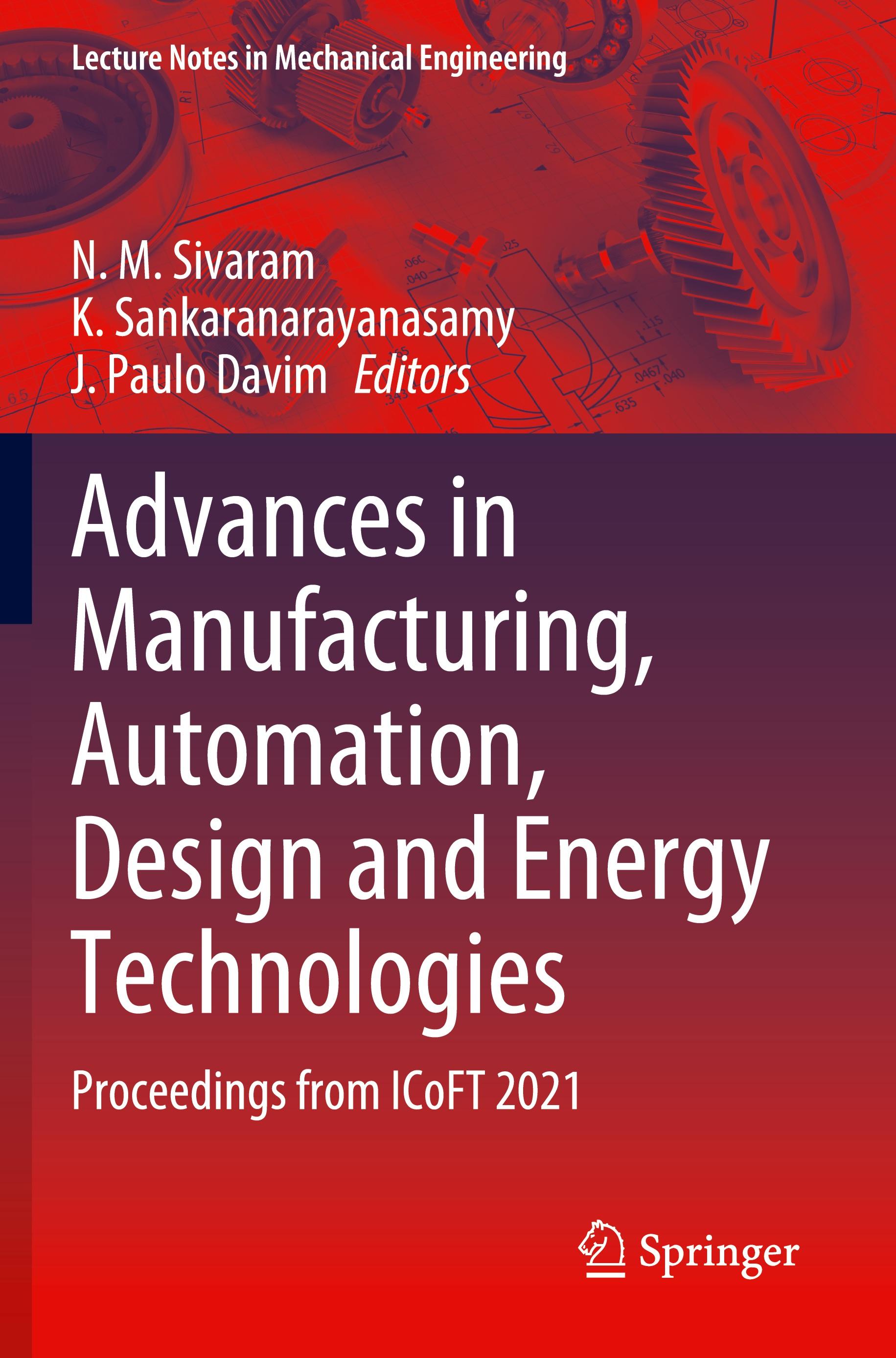 Advances in Manufacturing, Automation, Design and Energy Technologies