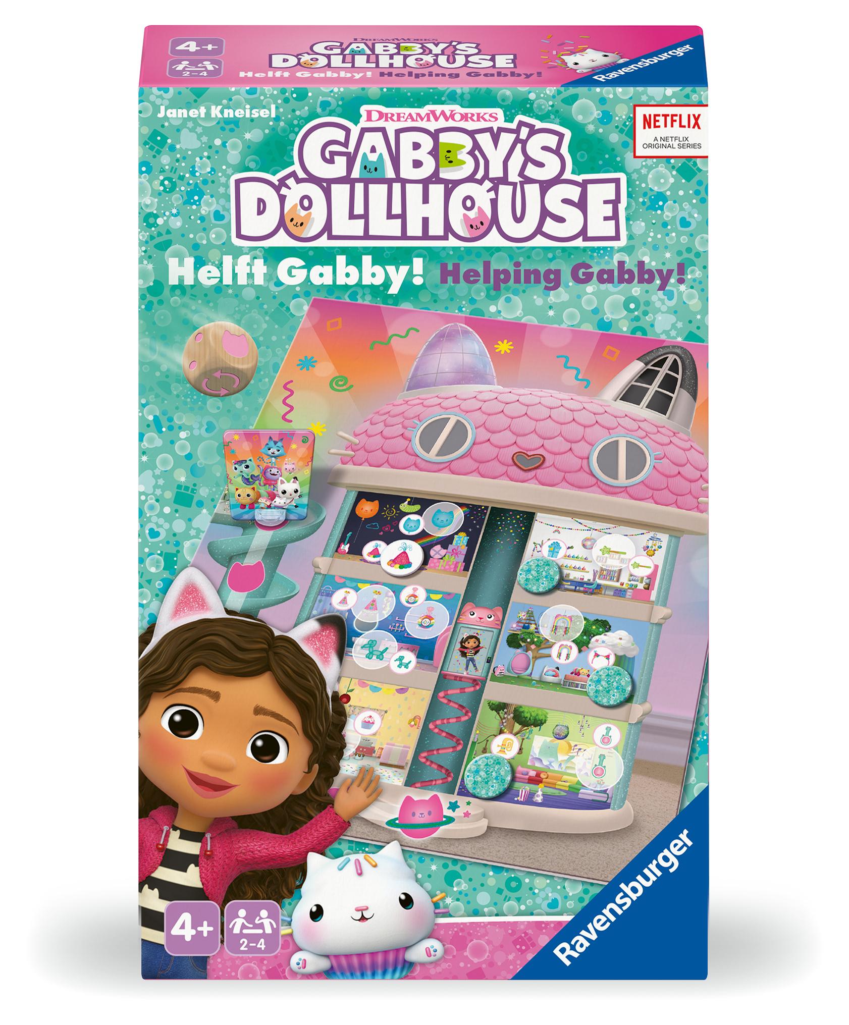 Ravensburger 24724 - Gabby´´´ s Dollhouse - Helft Gabby! - Mitbringspiel für 2-4 Spieler ab 4 Jahren mit Gabby und ihren geliebten Kätzchen aus der Kinderserie Gabby's Dollhouse