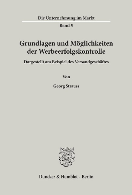 Grundlagen und Möglichkeiten der Werbeerfolgskontrolle