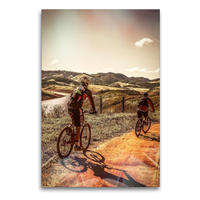 Premium Textil-Leinwand 600 x 900 cm Hoch-Format Mountainbike | Wandbild, HD-Bild auf Keilrahmen, Fertigbild auf hochwertigem Vlies, Leinwanddruck von Peter Roder