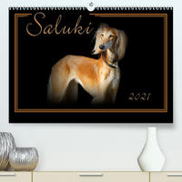 Saluki 2021 (Premium, hochwertiger DIN A2 Wandkalender 2021, Kunstdruck in Hochglanz)