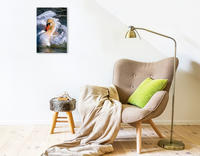 Premium Textil-Leinwand 300 x 450 cm Hoch-Format Schwanentanz | Wandbild, HD-Bild auf Keilrahmen, Fertigbild auf hochwertigem Vlies, Leinwanddruck von Peter Roder