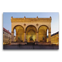 Premium Textil-Leinwand 75 x 50 cm Quer-Format Feldherrnhalle in München | Wandbild, HD-Bild auf Keilrahmen, Fertigbild auf hochwertigem Vlies, Leinwanddruck von Berthold Werner