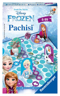 Ravensburger 23448 - Disney Frozen Pachisi®, Mitbringspiel für 2-4 Spieler, Kinderspiel ab 6 Jahren, kompaktes Format, Reisespiel, Brettspiel