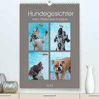 Hundegesichter beim Würstchenschnappen (Premium, hochwertiger DIN A2 Wandkalender 2022, Kunstdruck in Hochglanz)