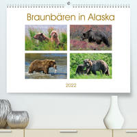 Braunbären in Alaska (Premium, hochwertiger DIN A2 Wandkalender 2022, Kunstdruck in Hochglanz)