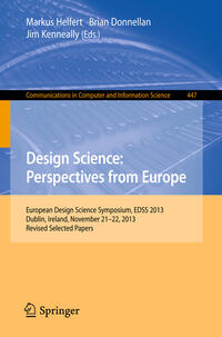 Design Science: Perspectives from Europe