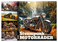 Steampunk Motorräder (Wandkalender 2025 DIN A4 quer), CALVENDO Monatskalender