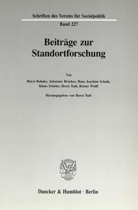 Beiträge zur Standortforschung.