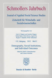 Demography, Social Institutions, and Individual Outcomes.