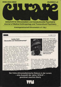 Curare. Zeitschrift für Medizinethnologie / Journal of Medical Anthropology / Der frühe ethnomedizinische Diskurs in der curare