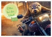 Otter bei der Arbeit (Wandkalender 2025 DIN A3 quer), CALVENDO Monatskalender