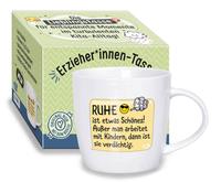 Original Don Bosco Erzieher*innen-Tasse: Ruhe ist etwas Schönes! Außer man arbeitet mit Kindern, dann ist sie verdächtig.