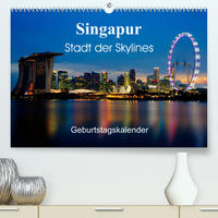 Singapur Stadt der Skylines (Premium, hochwertiger DIN A2 Wandkalender 2023, Kunstdruck in Hochglanz)