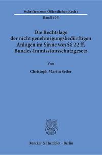 Die Rechtslage der nicht genehmigungsbedürftigen Anlagen im Sinne von §§ 22 ff. Bundes-Immissionsschutzgesetz.