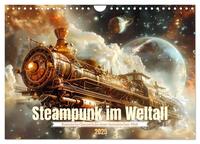 Steampunk im Weltall (Wandkalender 2025 DIN A4 quer), CALVENDO Monatskalender