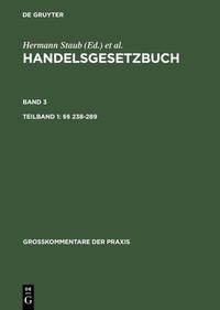 Handelsgesetzbuch / Tlbd 1: §§ 238-289. Tlbd 2: §§ 290-342a