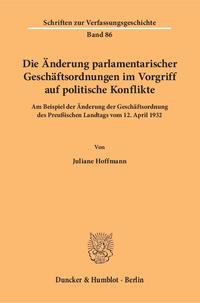 Die Änderung parlamentarischer Geschäftsordnungen im Vorgriff auf politische Konflikte.