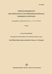 Das Fließverhalten dispers-plastischer Massen im Walzspalt