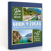 BOOK 4 IDEAS modern | TESSIN, Notizbuch, Bullet Journal mit Kreativitätstechniken und Bildern, DIN A5