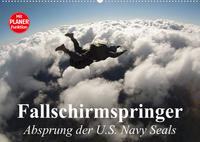 Fallschirmspringer. Absprung der U.S. Navy Seals (Wandkalender 2023 DIN A2 quer)