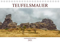 Teufelsmauer - Sandsteinfelsen im Harz (Tischkalender 2021 DIN A5 quer)