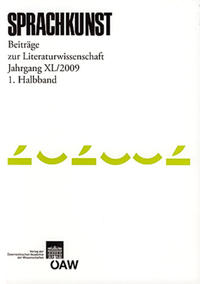 Sprachkunst. Beiträge zur Literaturwissenschaft / Sprachkunst 40 2009 1. Halbband