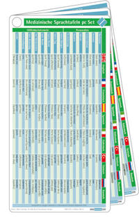 Medizinische Sprachtafeln pocketcard Set Internationaler Sprachführer Medizin : Englisch - Französisch - Spanisch - Italienisch - Türkisch – Russisch