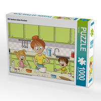 CALVENDO Puzzle Wir backen einen Kuchen 1000 Teile Lege-Größe 64 x 48 cm Foto-Puzzle Bild von Gabi Wolf