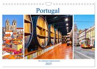 Portugal - die schönsten Impressionen (Wandkalender 2025 DIN A4 quer), CALVENDO Monatskalender